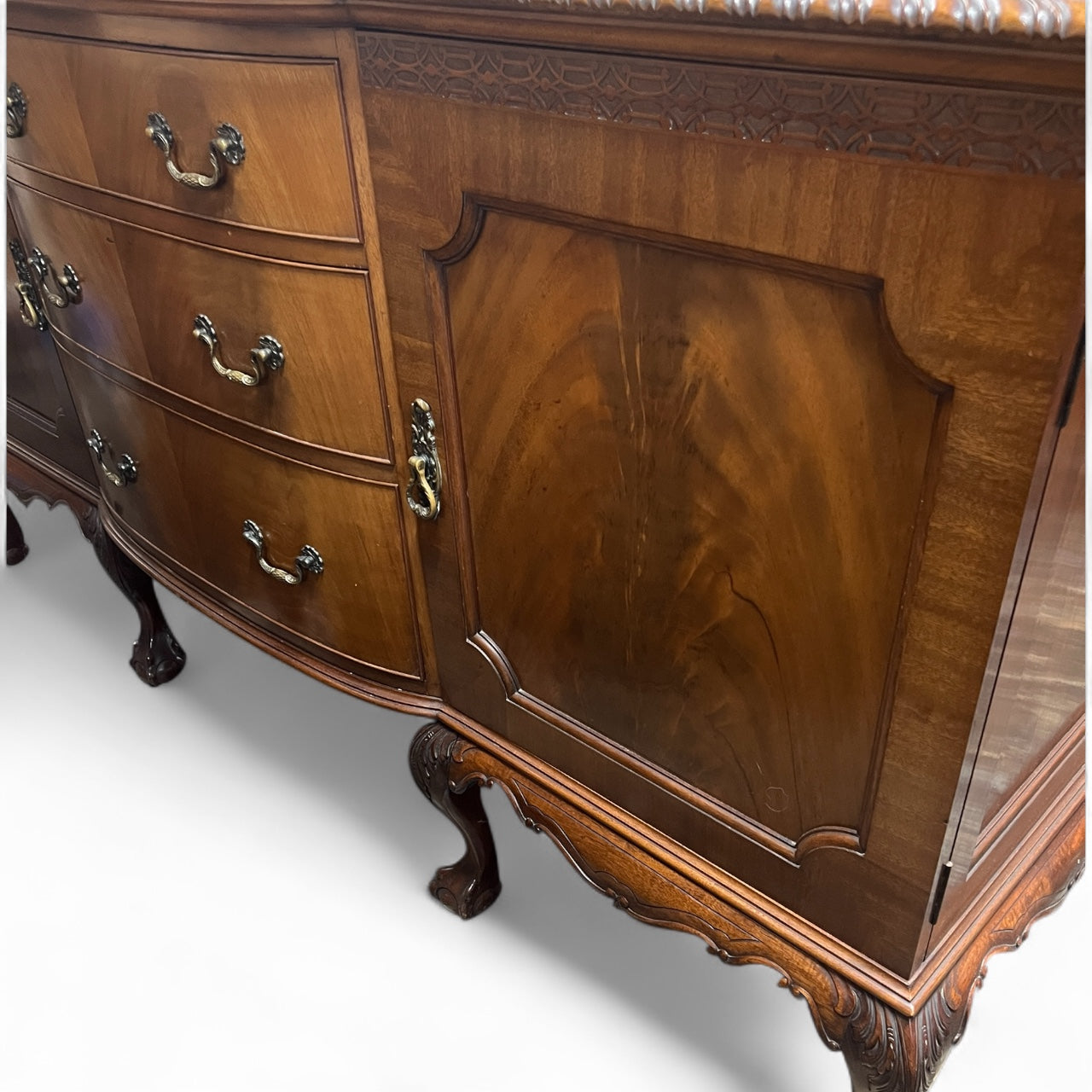 Antique Flame Mahogany Sideboard