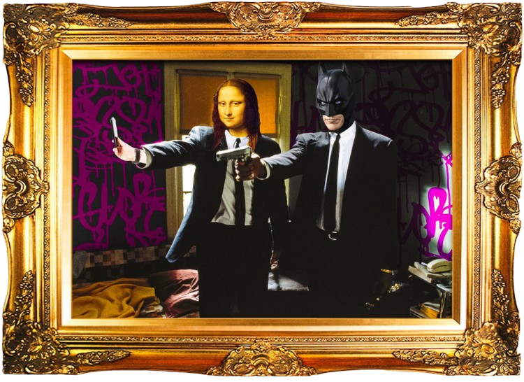 Ezekiel 25:17 Pulp Fiction Mona Lisa Batman Mashup Art Print LIMITED EDITION