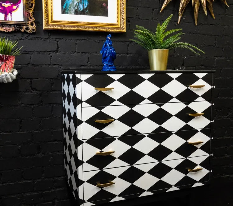 Painted Chest Of Drawers Harlequin