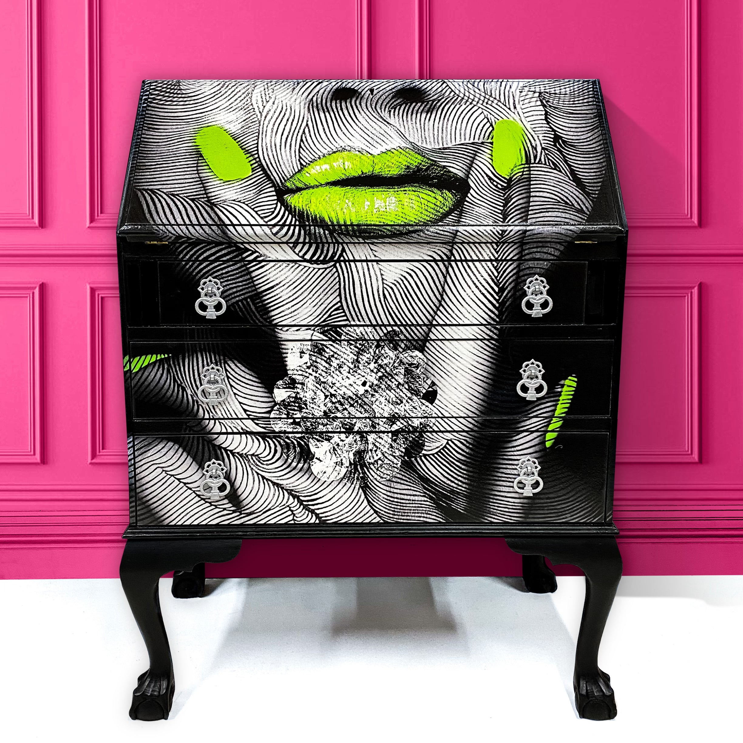 Upcycled Vintage Bureau - Pop Art