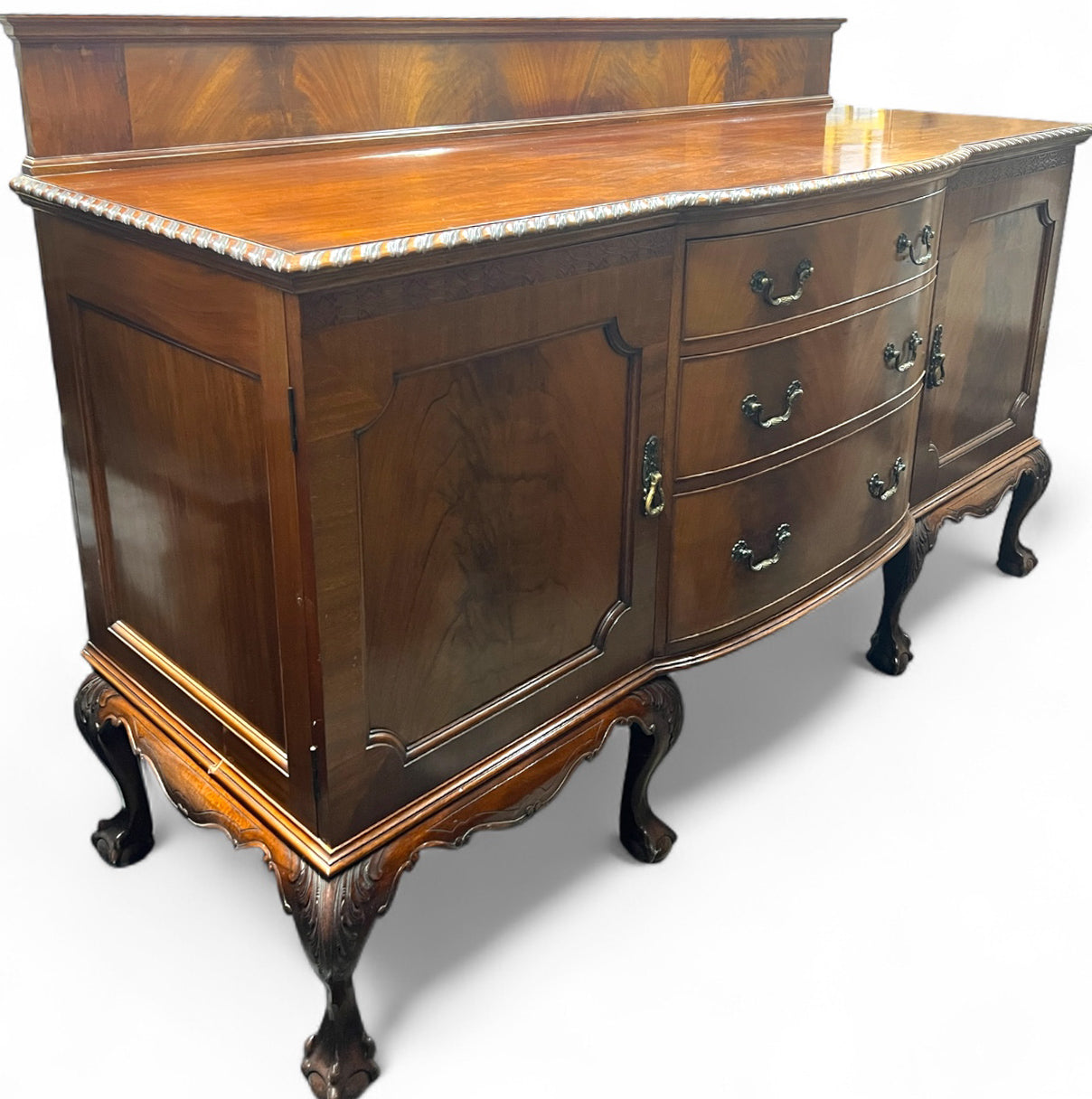 Antique Flame Mahogany Sideboard