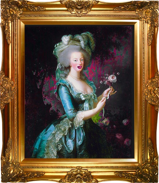 Marie Antoinette Funny Art, Upcycled Art, Graffiti Art