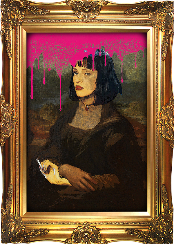 Mona Mia Wallace -  Pulp Fiction Collage Graffiti Art Print