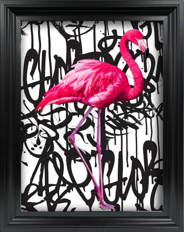 Graffiti Flamingo Art Print